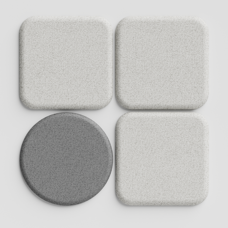 Folio geometryczny akustyczny - panel ściennyPebble Grey / Round / 90cm by 90cm