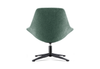 Ørgg Contour Lounge Chair in green shown on a white background, featuring a sculpted moulded-foam seat and backrest with high-quality fabric upholstery and a black powder-coated steel frame. Designed for modern lounge, hospitality and office environments, this contemporary lounge chair offers ergonomic comfort, durable construction and a refined, design-forward aesthetic.