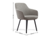 Keebu Four-Leg Chair in beige on a white background next to its dimensions (Width 630mm × Depth 630mm × Height 840mm), featuring a moulded-foam seat and backrest with fabric upholstery and four black-painted steel legs. This modern dining and office side chair offers durable construction, comfortable seating and contemporary style ideal for commercial and residential interiors.