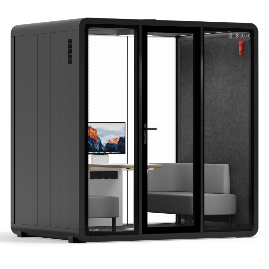 Quell+ - 4 persoons vergadercabineBlack / Dark Grey / Delux
