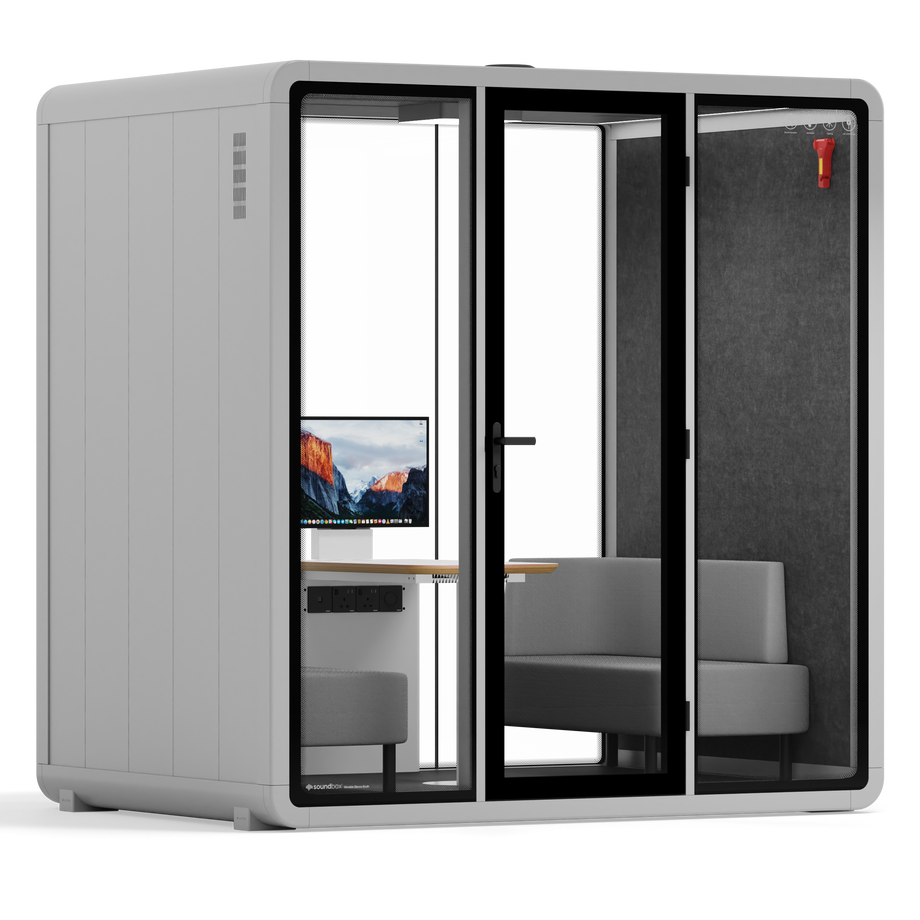 Quell+ - 4 persoons vergadercabineLight Grey / Dark Grey / Delux