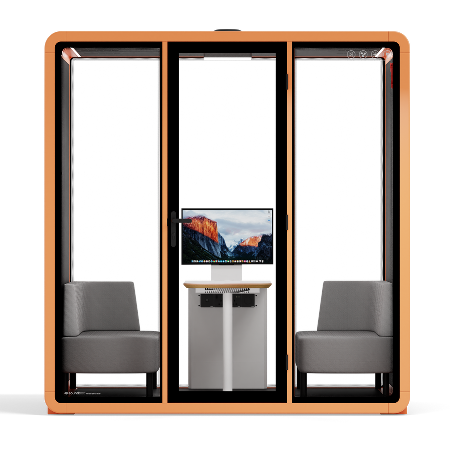 Quell+ - 4 persoons vergadercabineOrange / Dark Grey / Delux