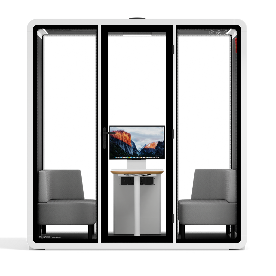 Quell+ - 4 persoons vergadercabineWhite / Dark Grey / Delux
