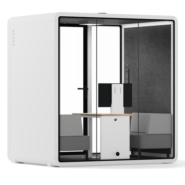 Quell+ - 4 persoons vergadercabineWhite / Dark Grey / Delux