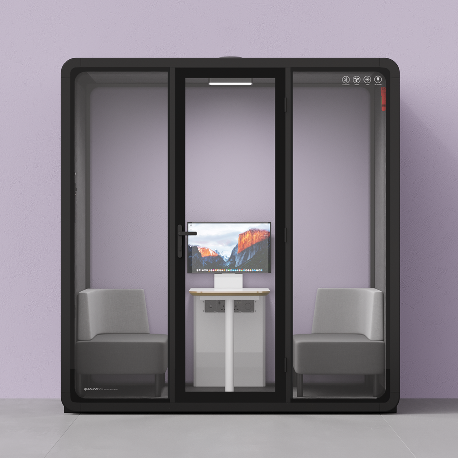 Quell+ - 4 persoons vergadercabineBlack / Dark Grey / Delux