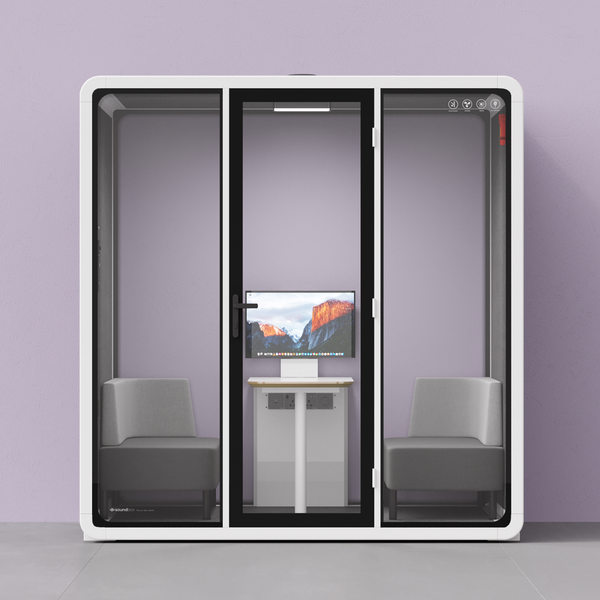 Quell+ - 4 persoons vergadercabineWhite / Dark Grey / Delux