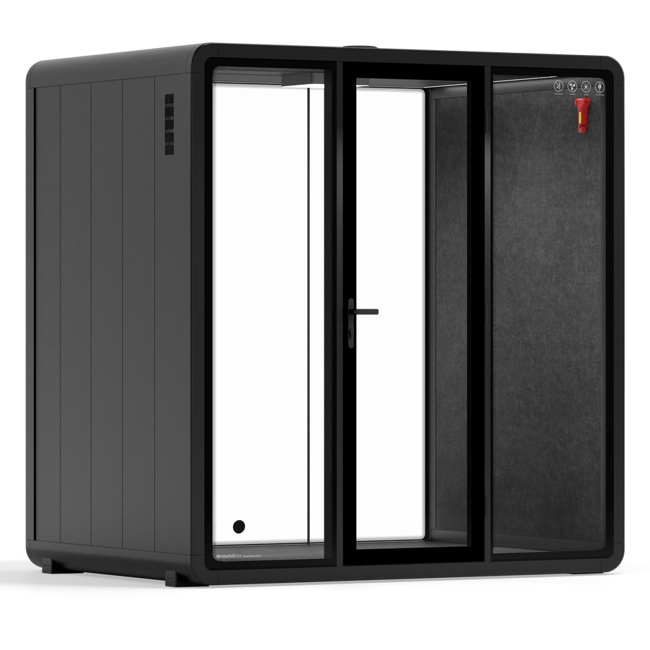 Quell+ - 4 persoons vergadercabineBlack / Dark Grey / No Furniture