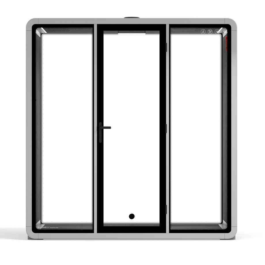 Quell+ - 4 persoons vergadercabineLight Grey / Dark Grey / No Furniture