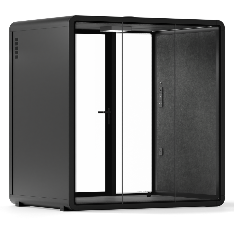 Quell+ - 4 persoons vergadercabineBlack / Dark Grey / No Furniture