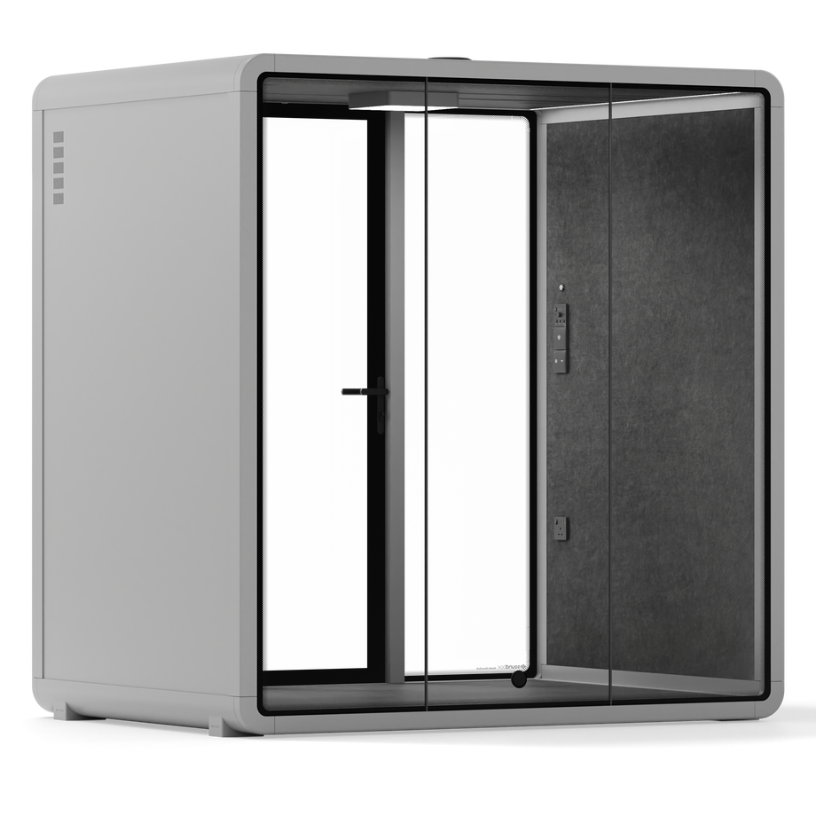 Quell+ - 4 persoons vergadercabineLight Grey / Dark Grey / No Furniture