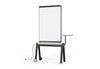 The LinForm Mobile Workstation Board shown on a white background. This modern mobile board features a large aluminium extrusion frame with cast alloy connectors and sleek 30x70mm legs for stability and style. It includes smooth PU wheels for quiet movement, a Gabriel fabric-upholstered cushion for comfort and a built-in multifunctional socket for seamless connectivity, creating a refined and adaptable solution for collaborative workspaces.