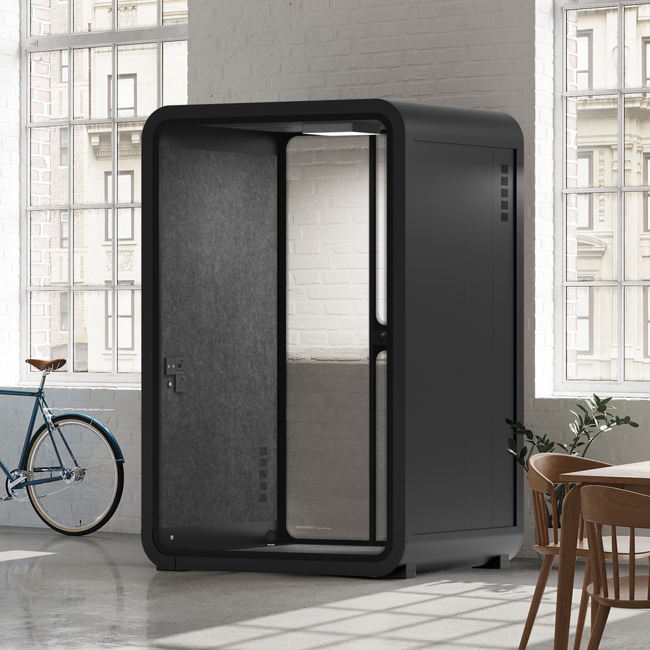 Office Phone Booth Quell - 2 personeCharcoal / Dark Gray / No Furniture
