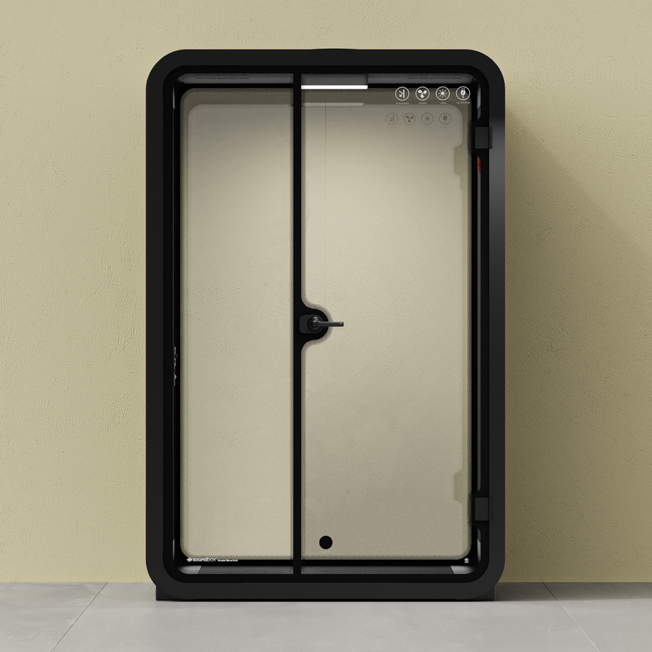 Office Phone Booth Quell - 2 personeCharcoal / Dark Gray / No Furniture