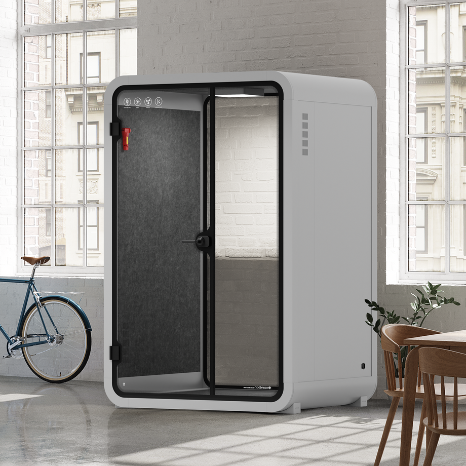 Office Phone Booth Quell - 2 personeLight Grey / Dark Gray / No Furniture