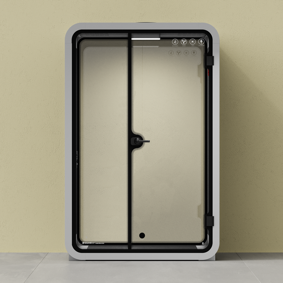 Office Phone Booth Quell - 2 personeLight Grey / Dark Gray / No Furniture