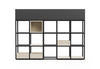 Maxi Office Biophilia Planter in black on a white background, featuring E0-grade MFC construction and a powder-coated steel frame; modern office planter with architectural lines designed for durable storage, workspace organisation and biophilic enhancement in contemporary commercial interiors.