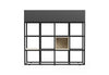 Maxi Office Biophilia Planter in black on a white background, featuring E0-grade MFC construction and a powder-coated steel frame; modern office planter with architectural lines designed for durable storage, workspace organisation and biophilic enhancement in contemporary commercial interiors.