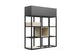 Maxi Office Biophilia Planter in black on a white background, featuring E0-grade MFC construction and a powder-coated steel frame; modern office planter with architectural lines designed for durable storage, workspace organisation and biophilic enhancement in contemporary commercial interiors.
