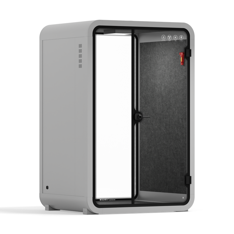 Office Phone Booth Quell - 2 personeLight Grey / Dark Gray / No Furniture