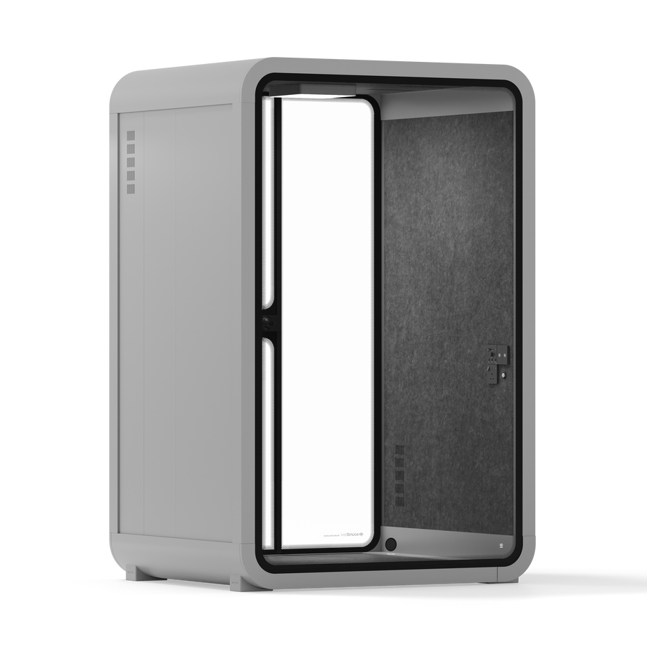 Office Phone Booth Quell - 2 personeLight Grey / Dark Gray / No Furniture