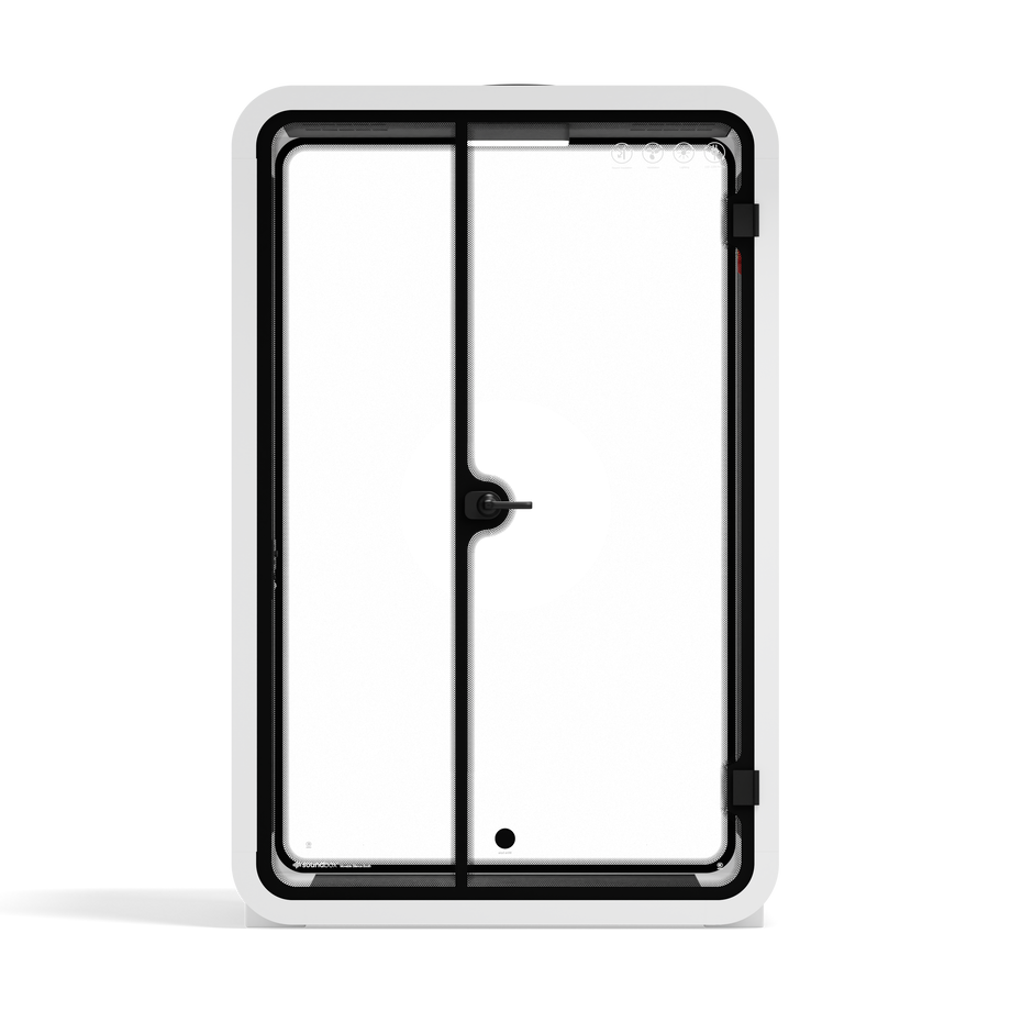 Office Phone Booth Quell - 2 personeWhite / Dark Gray / No Furniture