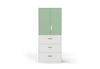 Moda Dual Office Filing Cabinet shown on a white background. This modern filing cabinet features a durable electrostatic powder-coated surface, ABS handles, damping buffer hinges, high-quality slide rails, and a front lock, providing secure, functional, and stylish storage for offices and collaborative workspaces.
