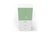 Moda Dual Office Filing Cabinet shown on a white background. This modern filing cabinet features a durable electrostatic powder-coated surface, ABS handles, damping buffer hinges, high-quality slide rails, and a front lock, providing secure, functional, and stylish storage for offices and collaborative workspaces.
