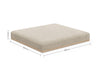 Moda Cabinet Cushion Top dimensions image on a white background, showing width 400mm x depth 365mm x height 62mm for this ergonomic office cabinet cushion with linen upholstery, fire-resistant foam and E0-grade MDF construction.