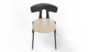 Okse Nord Stackable Chair on white background in black featuring a moulded PP-GF25 back, poplar plywood seat and powder-coated steel frame for durable, modern, space-efficient seating.