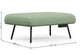 The Omni Upholstered Office Bench dimensions image for office seating, showing width 957mm, depth 689mm and height 410mm. Compact upholstered bench for breakout areas, reception spaces and open-plan offices designed for comfortable seating and flexible workspace use.