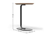 Omni C-Shaped Side Table dimensions image for modern office furniture, showing width 339mm x depth 563mm x height 600mm. Compact space-saving side table designed for offices, breakout areas and flexible workspace environments.