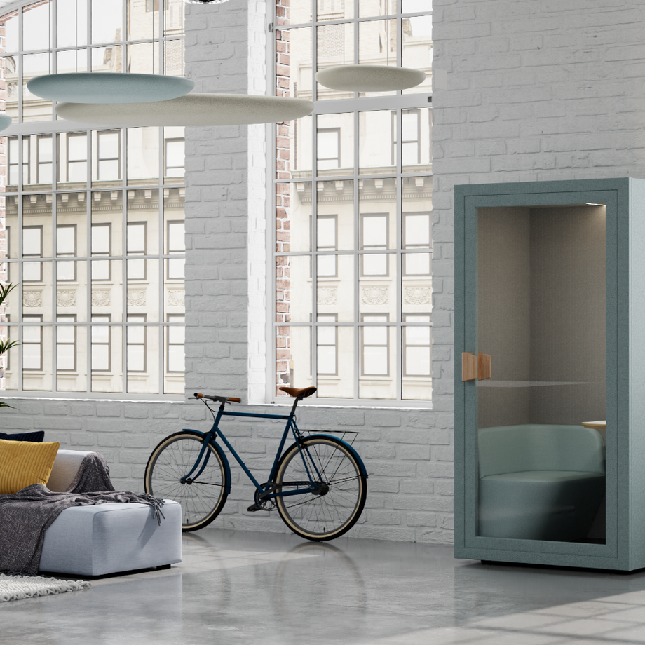 Folio Pebble - Acoustic Ceiling Panels SetTeal / Beige