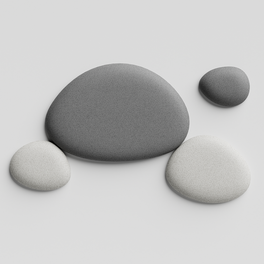 Folio Pebble - Acoustic Ceiling Panels SetDark Grey / Pebble Grey