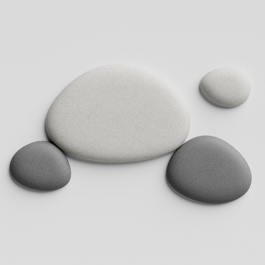 Folio Pebble - Acoustic Ceiling Panels SetPebble Grey / Dark Grey