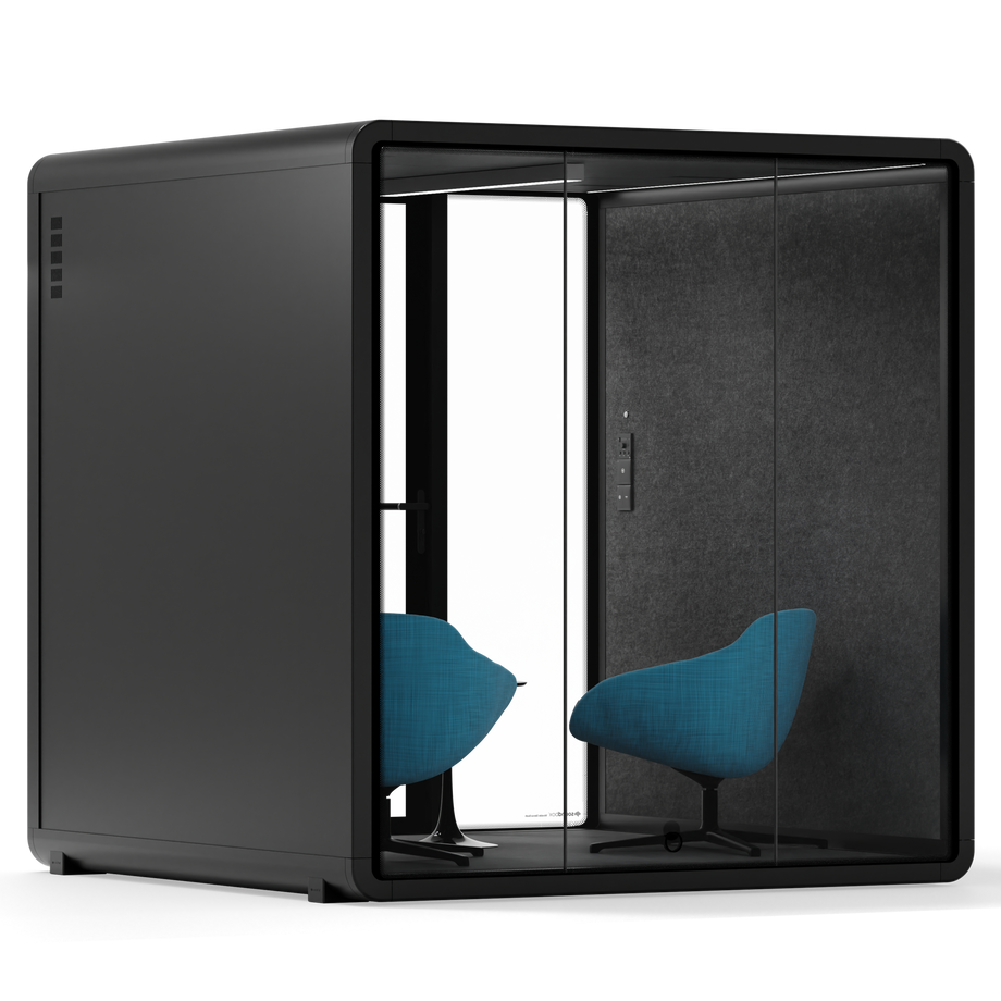 Quell+ - 6 Person Meeting BoothBlack / Dark Grey / Furniture Set 2