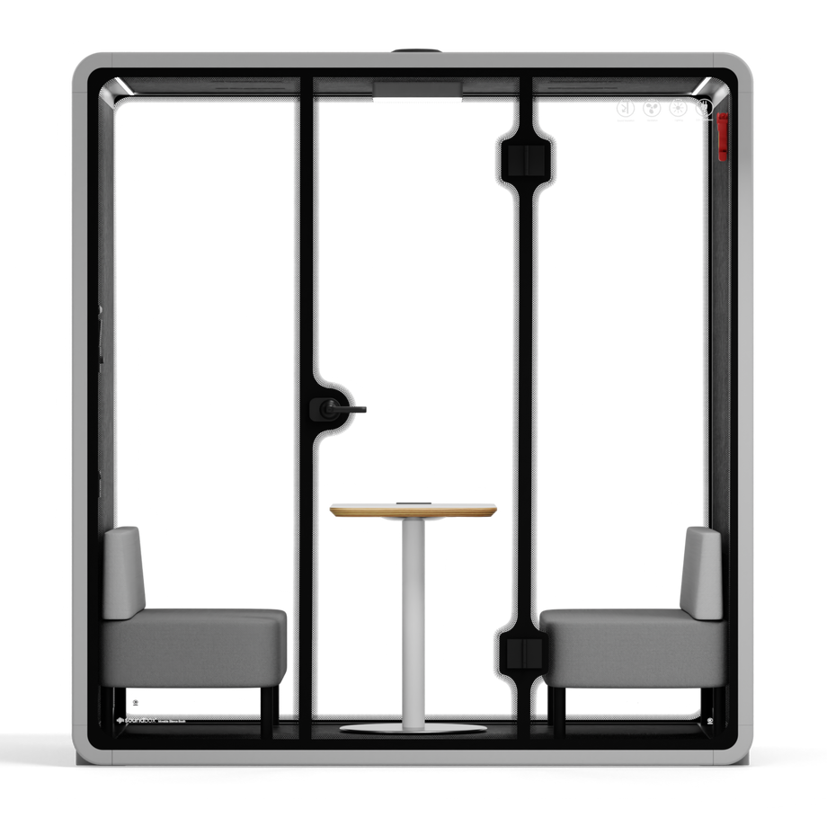 Quell Demi Booth 2+Light Grey / Dark Grey / Furniture Set 1