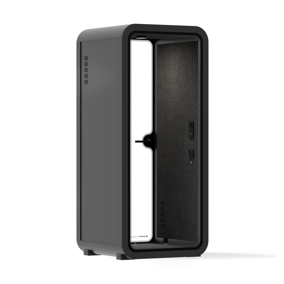Office Pod Quell FlexCharcoal / Dark Grey / No Furniture