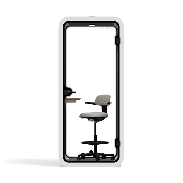 Office Pod Quell FlexWhite / Dark Grey / With Furniture