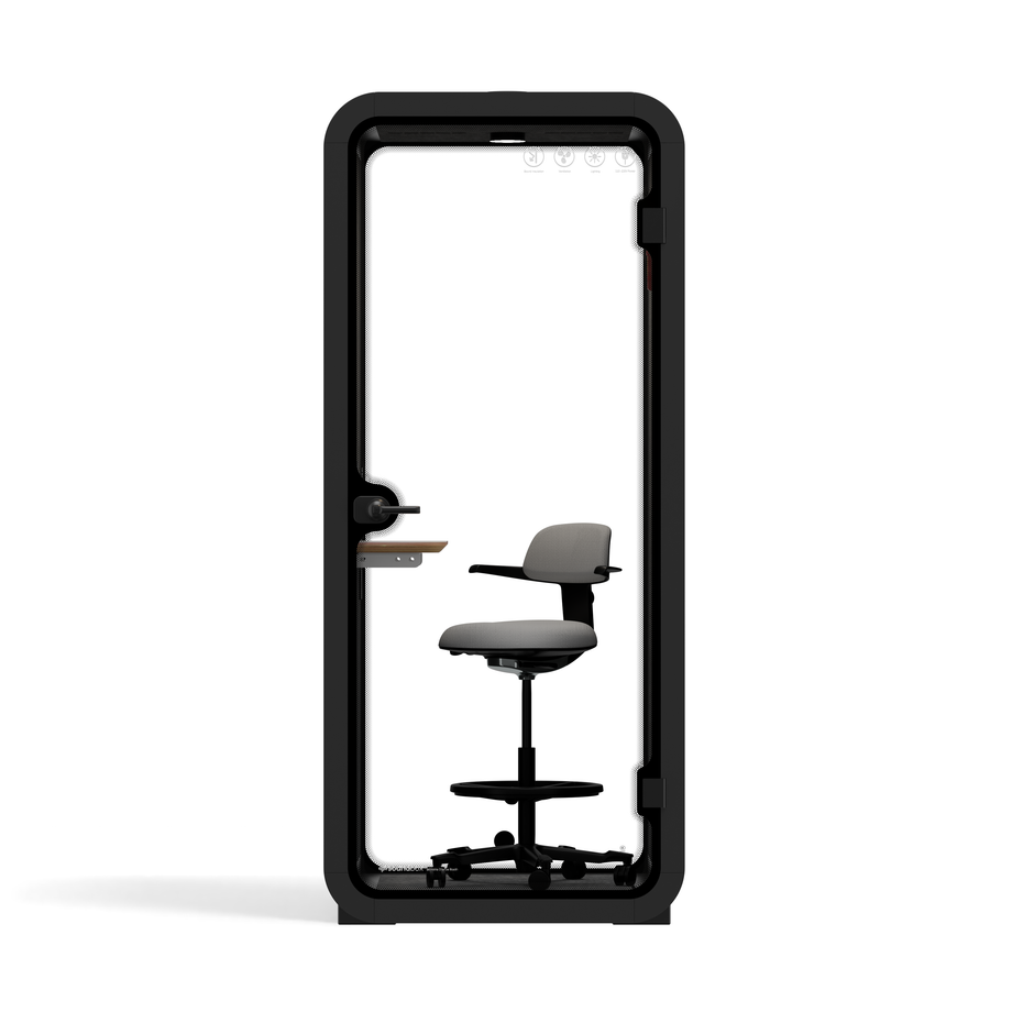 Office Pod Quell FlexWooden / Dark Grey / With Furniture