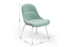 A Bloom Ergonomic Office Chair with dimensions indicated on a white background. The dimensions are width 550mm, depth 620mm, height 820mm and seat height 450mm.