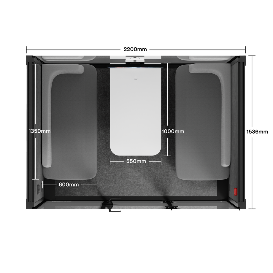 Quell - Stánek pro 4 osobyCharcoal / Dark Grey / Delux