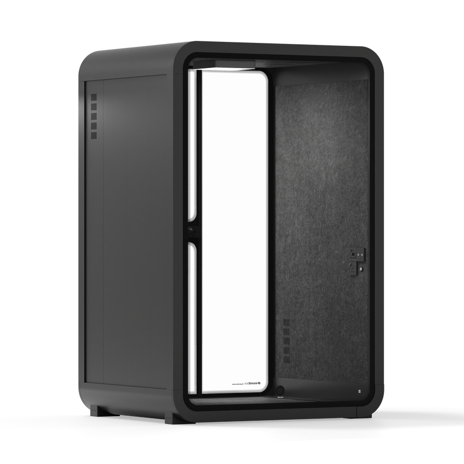 Office Phone Booth Quell - 2 personeCharcoal / Dark Gray / No Furniture