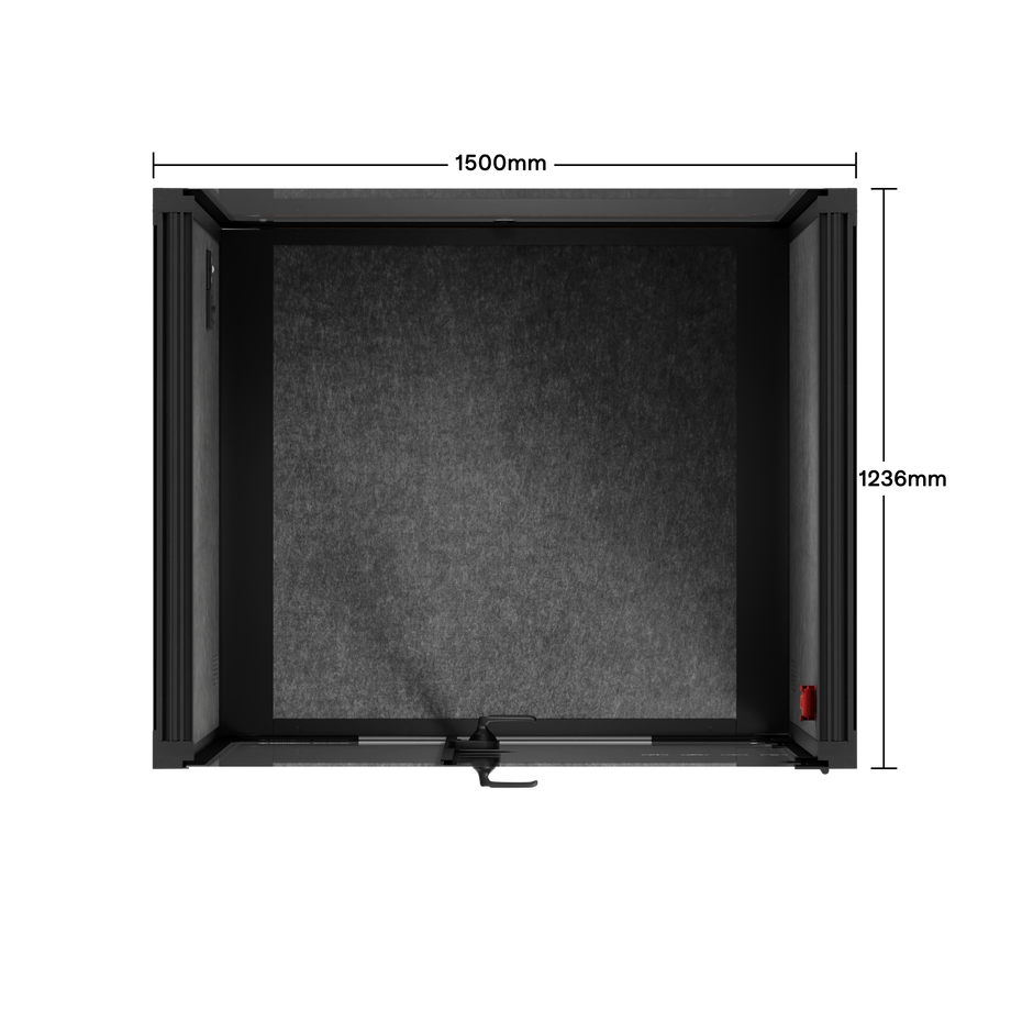 Office Phone Booth Quell - 2 personeCharcoal / Dark Gray / No Furniture
