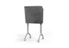 Swish Adaptive Presentation Podium in white oak and black on a white background, featuring an 18mm birch plywood body with beveled water-based painted edges, black PET panel, aluminium alloy frame, and medical-grade TPU silent casters; modern mobile presentation podium designed for professional office, training and conference environments.