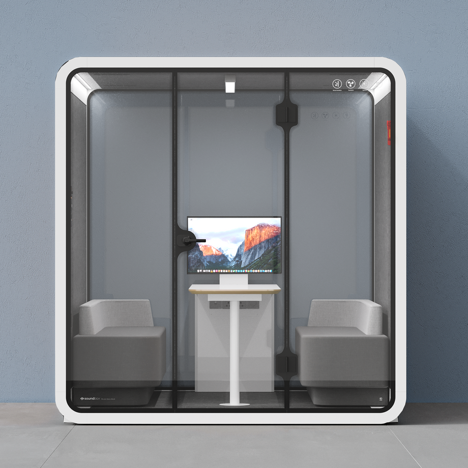 Møde stand Quell - 6 personWhite / Dark Grey / Furniture Set 1