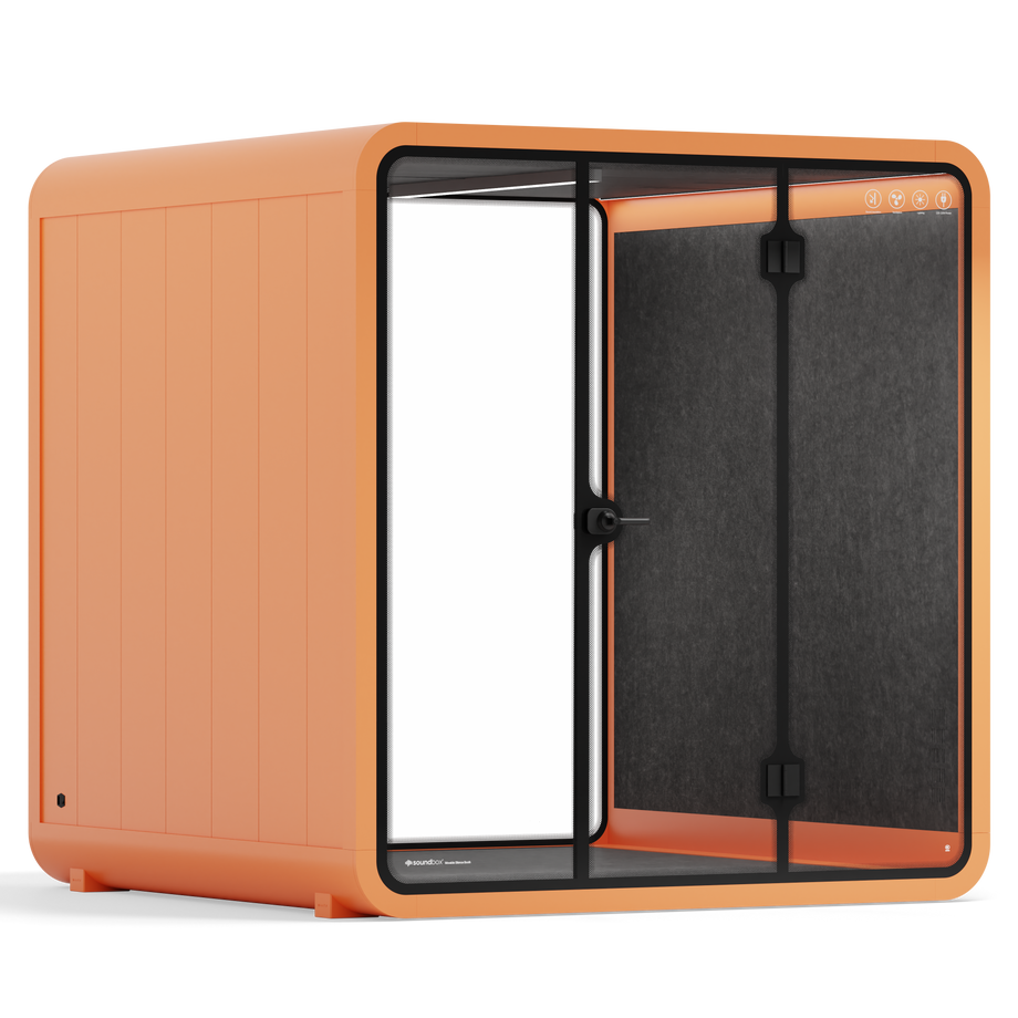 Møde stand Quell - 6 personOrange / Dark Grey / No Furniture