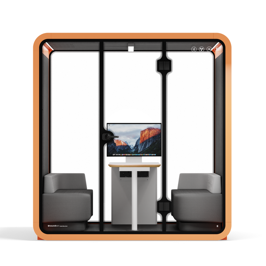 Møde stand Quell - 6 personOrange / Dark Grey / Furniture Set 1