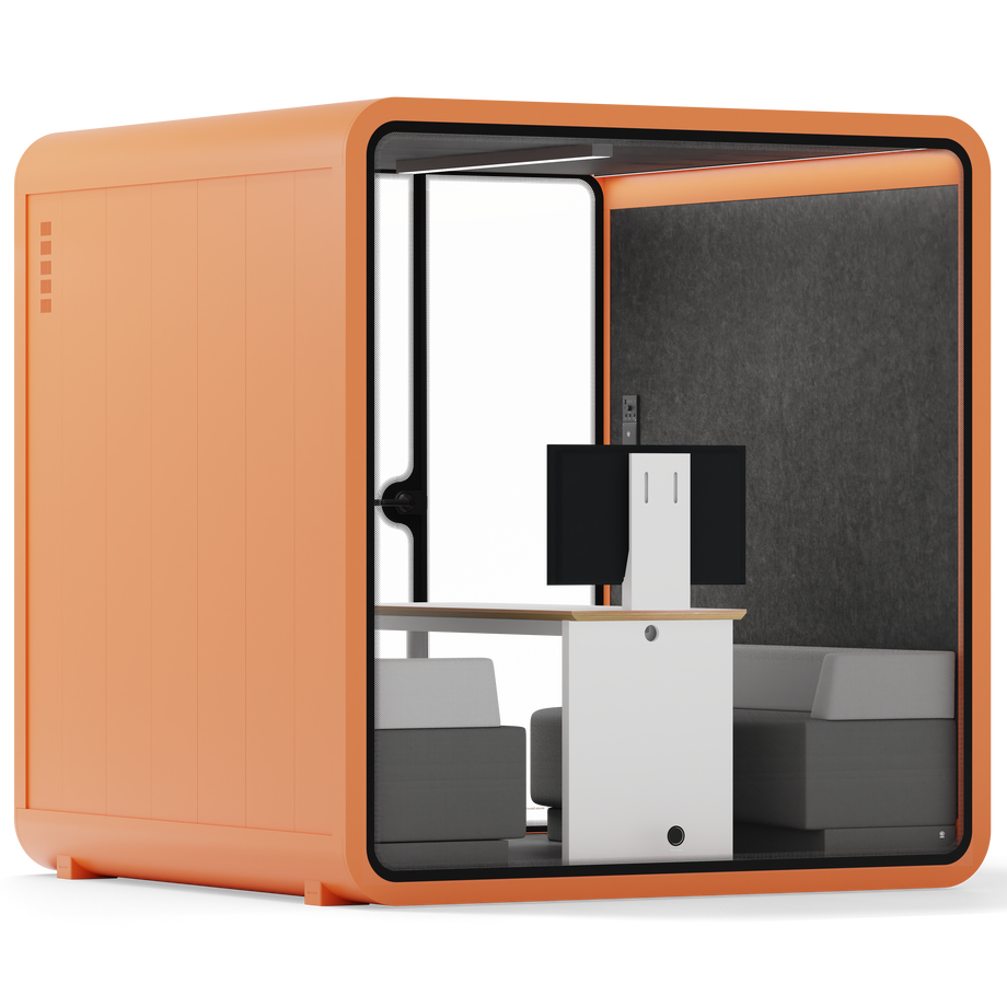 Møde stand Quell - 6 personOrange / Dark Grey / Furniture Set 1
