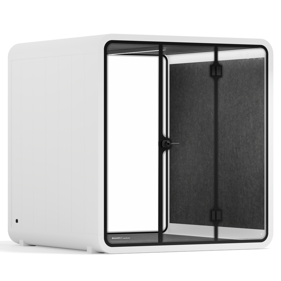 Møde stand Quell - 6 personWhite / Dark Grey / No Furniture