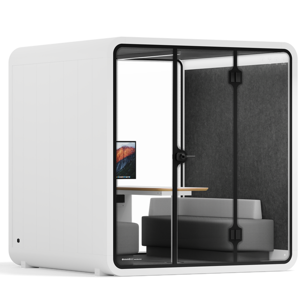 Møde stand Quell - 6 personWhite / Dark Grey / Furniture Set 1